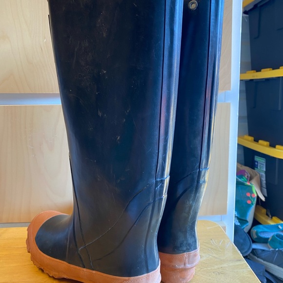 Eagle Claw Mens Black Rubber Steel Shank Rain Boots Waterproof Size 7 - Picture 5 of 9